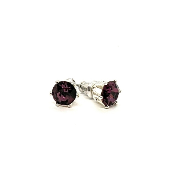 ♠️♠️+ Swarovski® Diamonds Solitaire Stud Earrings Sterling Silver Overlay - Picture 7 of 10